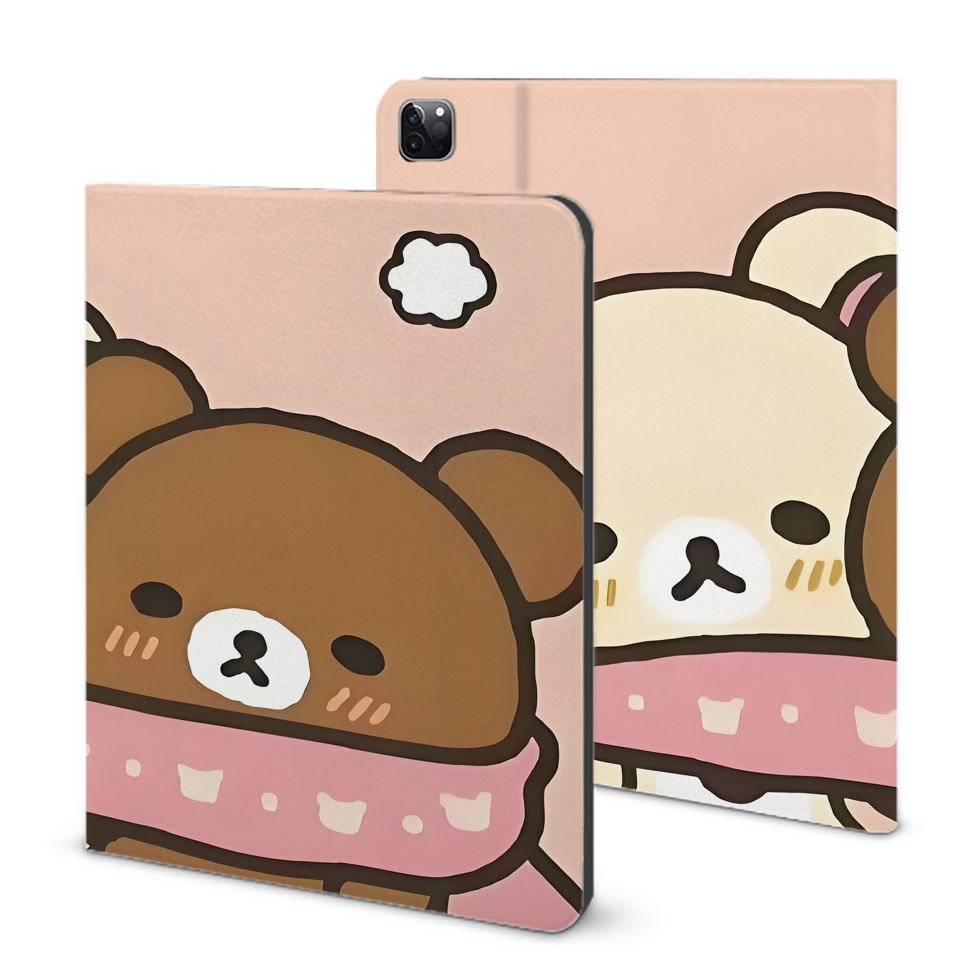 （画像用） リラックマ リラックマ キイロイトリ Rilakkuma Korilakkuma Kiiroitori IPad ケース ブック型 PUレザー TPU 耐衝撃 軽量 薄型 ペン収納なし 全面保護 IPad 各モデル対応